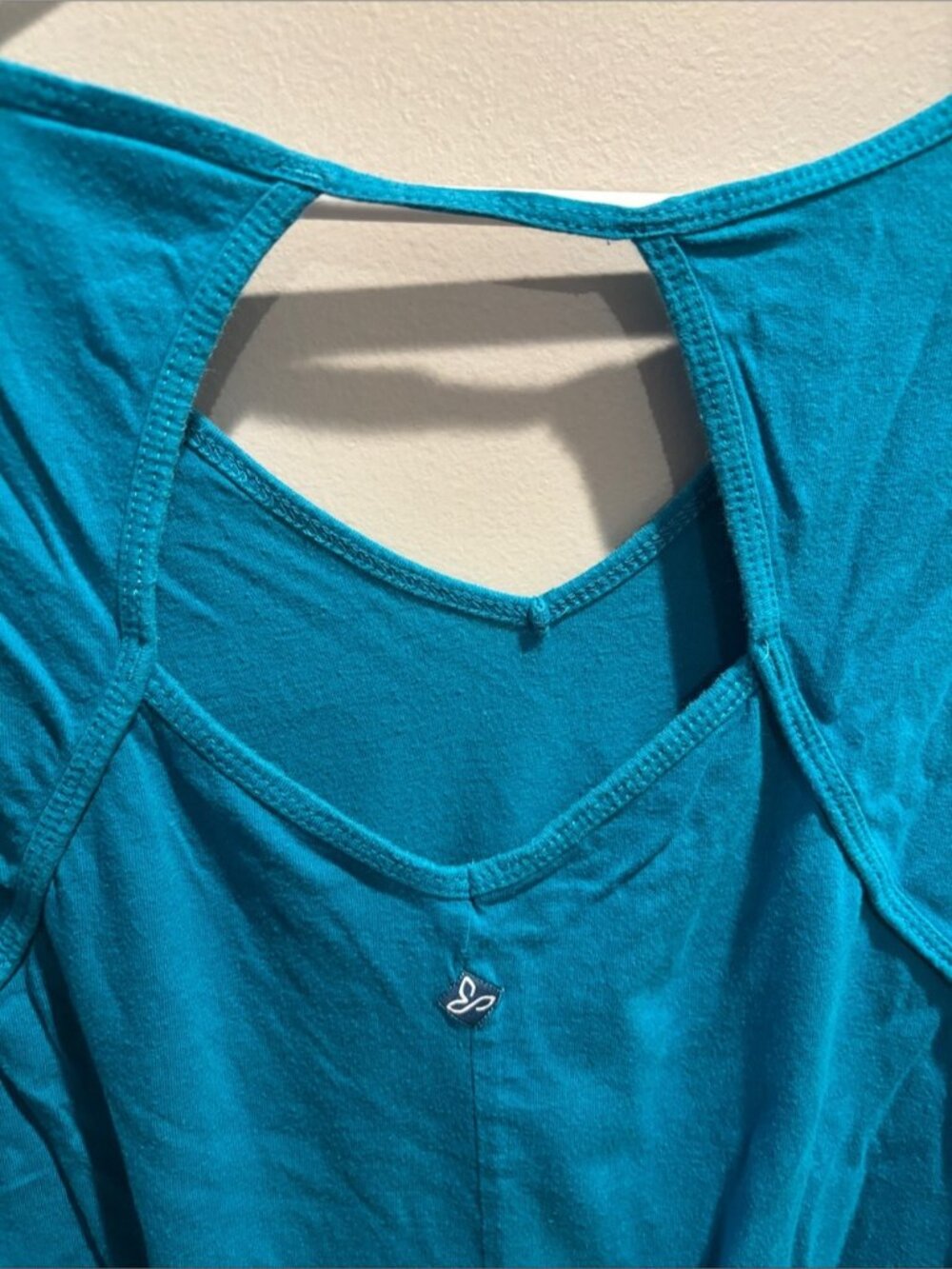 Bright Teal V-Neck Long Sleeve Top - Picture 3 of 3